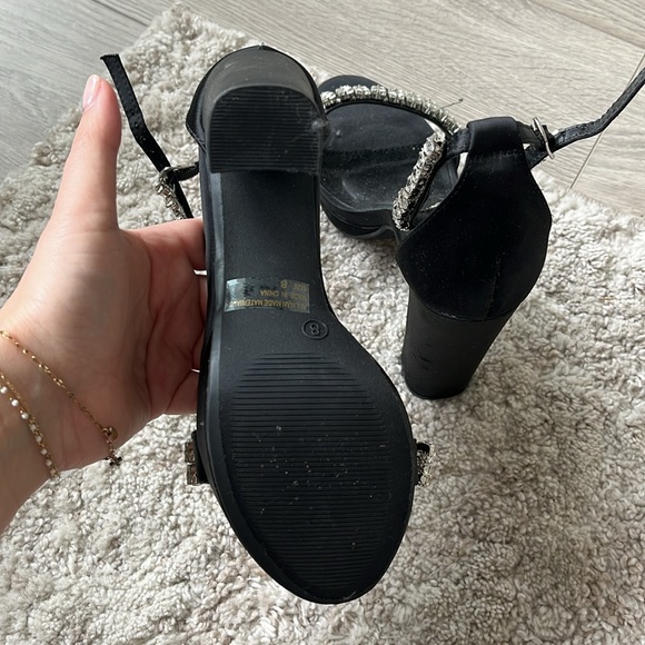 Black jewelled heels - Picture 5 of 5